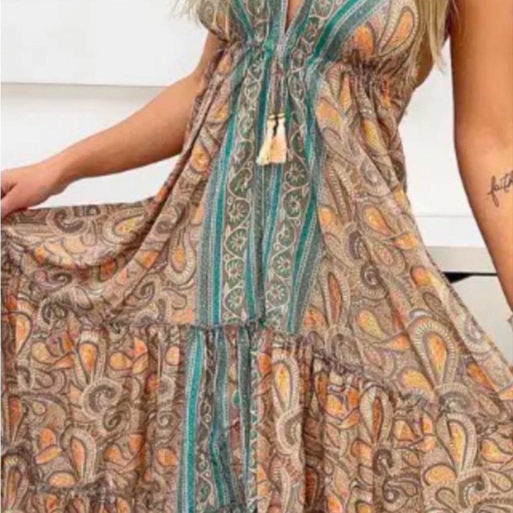 Bohemian Paisley Maxi Dress